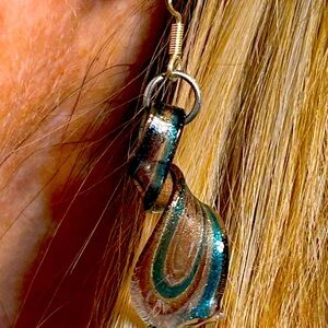 Artisan stained glass earrings